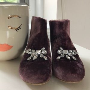 Adorable Zara velvet booties. Size US 11.5/EU 29